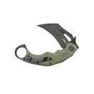 KUBEY Wrath Green G-10 Blackwash karambit