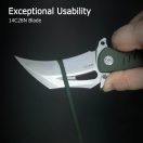 KUBEY Wrath Green G-10 Blackwash karambit