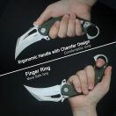 KUBEY Wrath Green G-10 Blackwash karambit