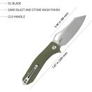 KUBEY Drake Nest Liner OD Green G-10 zsebkés