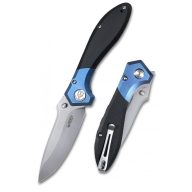 KUBEY Ruckus Blue Titanium Head and Black G-10 zsebkés