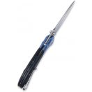 KUBEY Ruckus Blue Titanium Head and Black G-10 zsebkés - KU314A