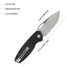 KUBEY Tityus Black G-10 zsebkés
