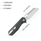 KUBEY Atlas Black G-10 zsebkés