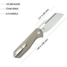 KUBEY Atlas Tan G-10 zsebkés