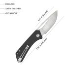 KUBEY Thalia Flipper Black G-10 zsebkés - KU331A