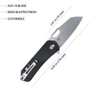 KUBEY Duroc Black G-10 zsebkés - KU332I