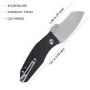 KUBEY Monsterdog Black G-10 zsebkés - KU337A