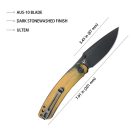 KUBEY Momentum Manganas Design Ultem Blackwash zsebkés - KU344N