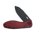 KUBEY Master Chief Red Black Damascus zsebkés - KU358A