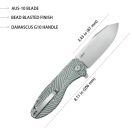 KUBEY Master Chief White Damascus G-10 zsebkés - KU358B
