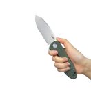 KUBEY Master Chief Green Micarta zsebkés