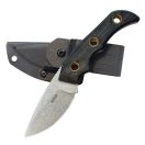 KUBEY Blade Hunter Drop Point Black Micarta Stonewash vadászkés - KU376A