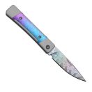 KIZER Little Grand Rainbow Damascus Crystallized Titanium zsebkés