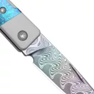 KIZER Little Grand Rainbow Damascus Crystallized Titanium zsebkés - Ki2670A4