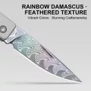 KIZER Little Grand Rainbow Damascus Crystallized Titanium zsebkés - Ki2670A4