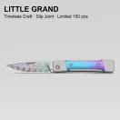 KIZER Little Grand Rainbow Damascus Crystallized Titanium zsebkés - Ki2670A4