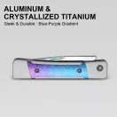 KIZER Little Grand Rainbow Damascus Crystallized Titanium zsebkés - Ki2670A4
