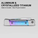 KIZER Little Grand Rainbow Damascus Crystallized Titanium zsebkés