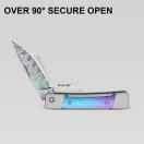 KIZER Little Grand Rainbow Damascus Crystallized Titanium zsebkés - Ki2670A4