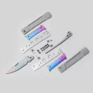 KIZER Little Grand Rainbow Damascus Crystallized Titanium zsebkés - Ki2670A4