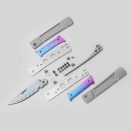 KIZER Little Grand Rainbow Damascus Crystallized Titanium zsebkés