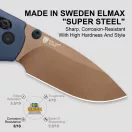KIZER C01C 2.9 CD Elmax Blue Aluminium zsebkés - Ki3488-29CDA1