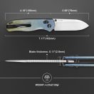 KIZER Drop Bear LC200N Titanium zsebkés