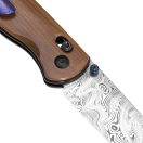 KIZER Drop Bear Clutch Lock Micarta Damasteel zsebkés - Ki3619L1