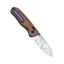KIZER Drop Bear Clutch Lock Micarta Damasteel zsebkés - Ki3619L1