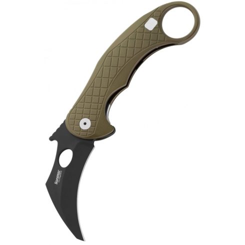 LIONSTEEL L.E. One Chemical Black and Green karambit 
