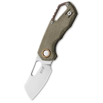 MKM KNIVES Isonzo Cleaver M390 Green Canvas Micarta zsebkés - MK-FX03M-3GC