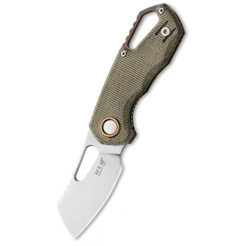 MKM KNIVES Isonzo Cleaver M390 Green Canvas Micarta zsebkés - MK-FX03M-3GC