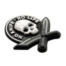 M-TAC No Knife No Life Black PVC Patch felvarró - NKNLB