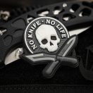 M-TAC No Knife No Life Black PVC Patch felvarró - NKNLB