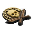 M-TAC No Knife No Life Coyote PVC Morale Patch felvarró