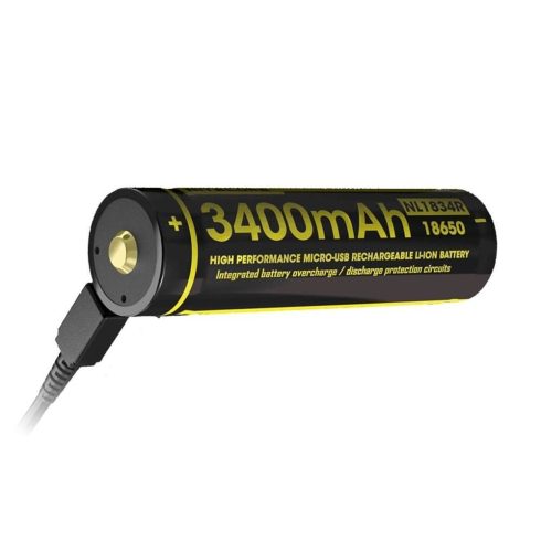 NITECORE 18650 típusú 3400 mAh akkumulátor USB