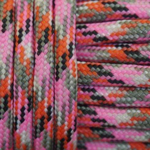 Paracord zsínór - Rózsaszín piros terep - P0099