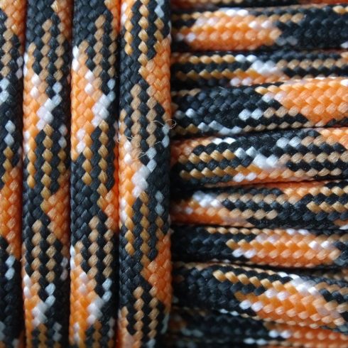 Paracord zsínór - Black Saffron Yellow Camo