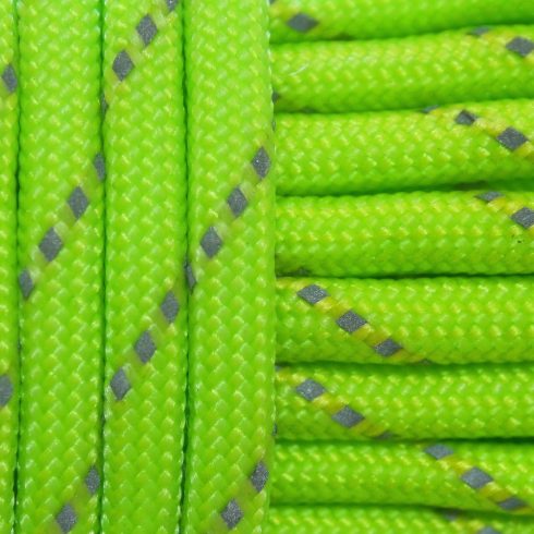 Paracord zsínór - Fényvisszaverős Neon Zöld