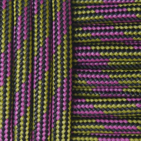 Paracord zsínór - Yellow Purple Black - P162