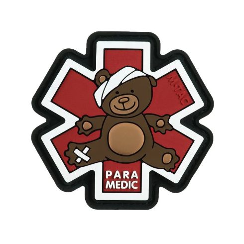 M-TAC Paramedic Teddy Bear PVC Patch felvarró