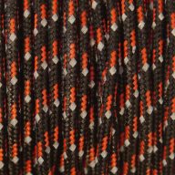 Paracord 350 - Fényvisszaverős Piros - Fekete - PV004