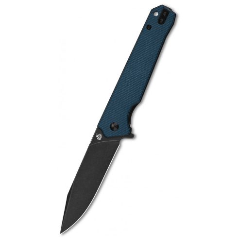 QSP KNIFE  Mamba V2 Blue Micarta Black Stonewash zsebkés - QS111-H2