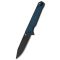 QSP KNIFE  Mamba V2 Blue Micarta Black Stonewash zsebkés - QS111-H2