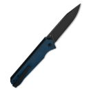 QSP KNIFE  Mamba V2 Blue Micarta Black Stonewash zsebkés - QS111-H2