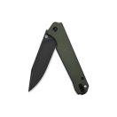 QSP KNIFE  Mamba V2 Green Micarta Black Stonewash zsebkés - QS111-I2