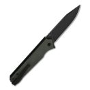 QSP KNIFE  Mamba V2 Green Micarta Black Stonewash zsebkés - QS111-I2