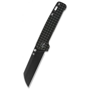 QSP KNIFE Penguin Titanium Frag Handle Black Stonewash zsebkés - QS130-OFRG