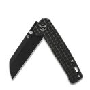 QSP KNIFE Penguin Titanium Frag Handle Black Stonewash zsebkés - QS130-OFRG
